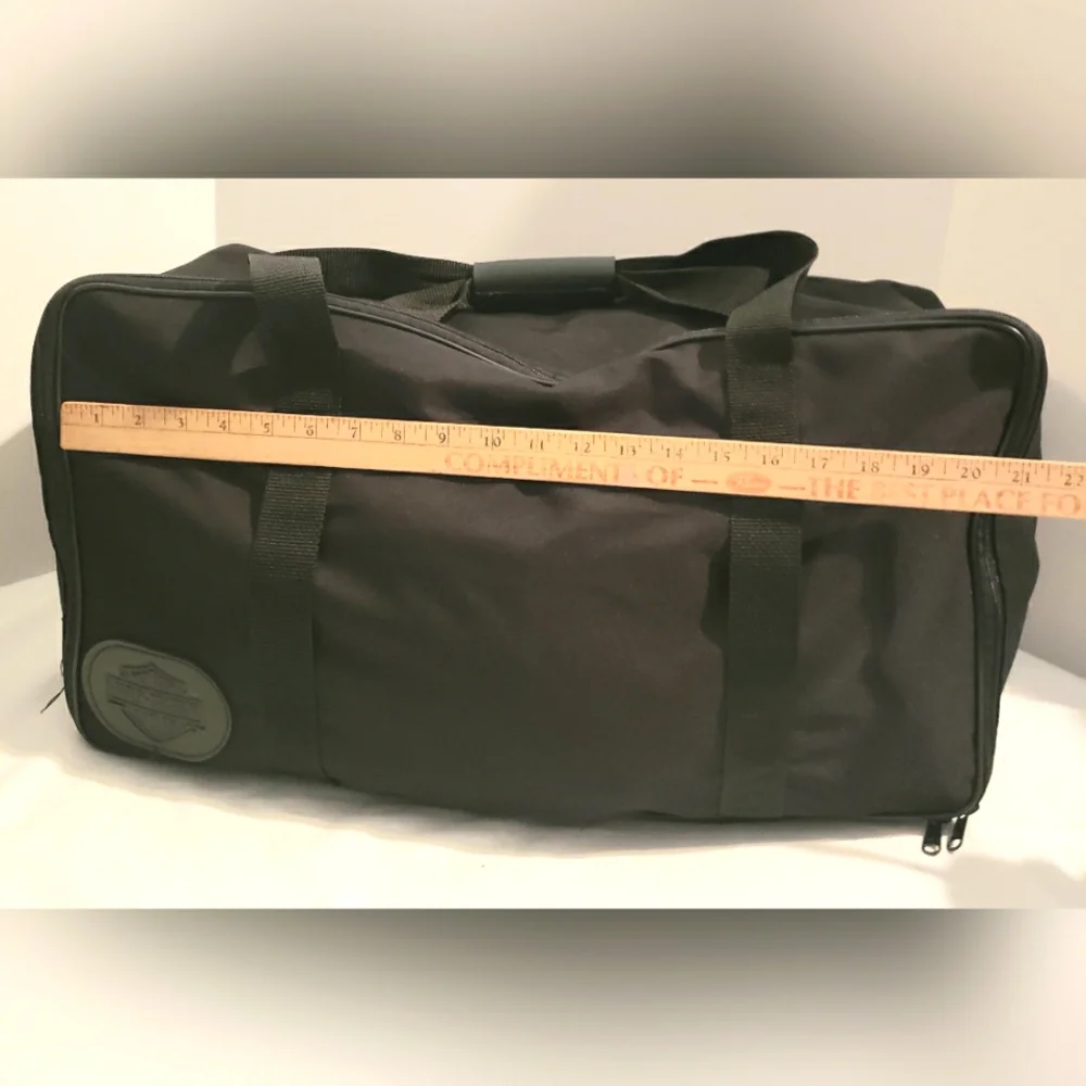 Harley Davidson Zip Duffle Bag Black